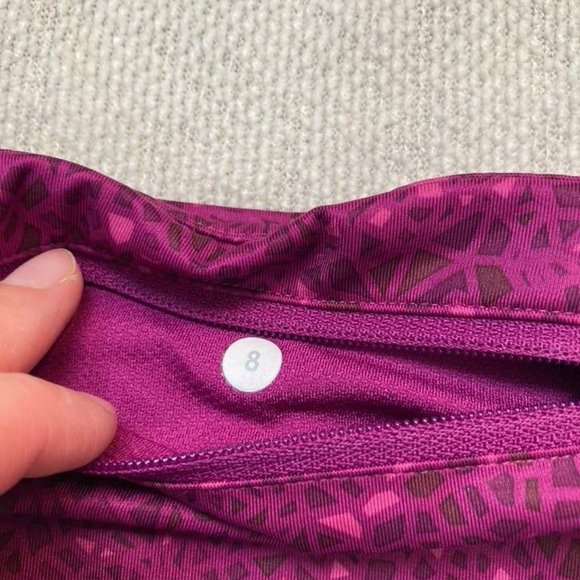 LULULEMON Real Quick Tight- Regal Plum/ Paradise. 7/8 Leggings. Purple. Size 8 - Picture 7 of 7